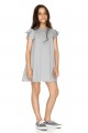 Light Grey Cotton Mini Dress